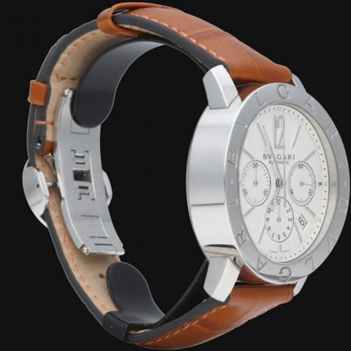 Montre Bulgari - Montre chronographe en acier 58 Facettes MT46059