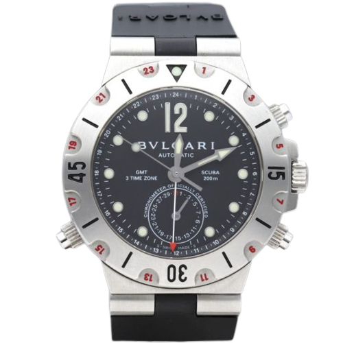 Bulgari Diagono Scuba GMT - Montre en acier