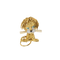 Van Cleef & Arpels - Broche Lion Ébouriffé en or jaune, émeraudes et diamants