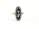 Bague 59 Bague marquise en or jaune 18 carats, argent et diamants 58 Facettes NORM20251912 - 57