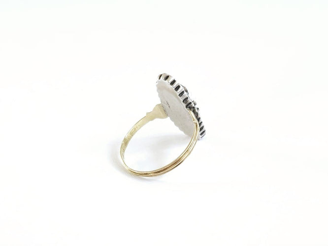 Bague 59 Bague marquise en or jaune 18 carats, argent et diamants 58 Facettes NORM20251912 - 57