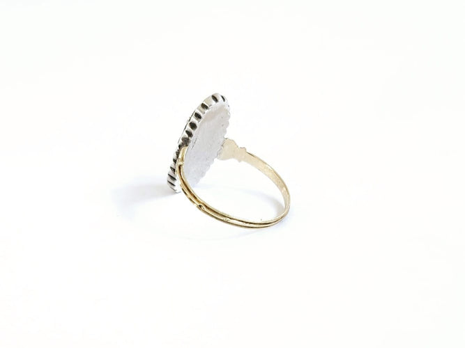 Bague 59 Bague marquise en or jaune 18 carats, argent et diamants 58 Facettes NORM20251912 - 57
