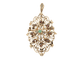 Pendentif Broche-pendentif en or jaune, émeraude, grenats et perles 58 Facettes 33147