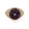 Bague 55 Bague vintage en or jaune 18 ct avec améthyste et diamant 58 Facettes AN676 (00119)