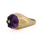 Bague 55 Bague vintage en or jaune 18 ct avec améthyste et diamant 58 Facettes AN676 (00119)