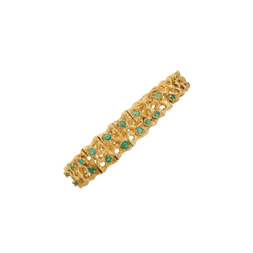Bracelet Bracelet articulé en or 18K et émeraudes 58 Facettes SKU: 22876