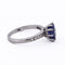 Bague 53 Bague en or blanc avec tanzanite et diamants 58 Facettes AN659 (0079)