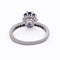 Bague 53 Bague en or blanc avec tanzanite et diamants 58 Facettes AN659 (0079)