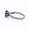 Bague 53 Bague en or blanc avec tanzanite et diamants 58 Facettes AN659 (0079)
