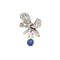 Broche Broche nœud en platine et or blanc, saphir de Ceylan et diamants 58 Facettes SKU: 22871