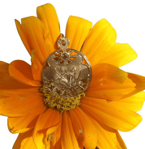 Pendentif Art Nouveau - Pendentif Février en or rose et péridot 58 Facettes Pendentif