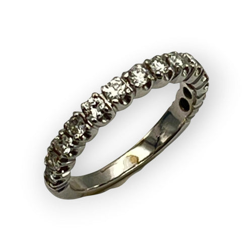 Bague 55 Bague alliance en or blanc 750 et diamants 58 Facettes 149067195