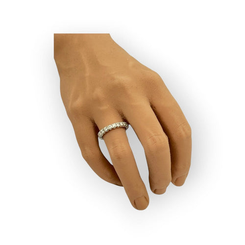 Bague 55 Bague alliance en or blanc 750 et diamants 58 Facettes 149067195