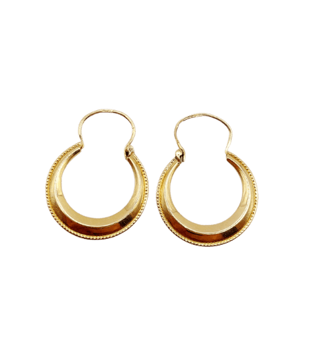 Boucles d'oreilles Créoles Art déco - Boucles d'oreilles en or 18k 58 Facettes A07380