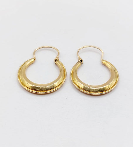 Boucles d'oreilles Créoles Art déco - Boucles d'oreilles en or 18k 58 Facettes A07380