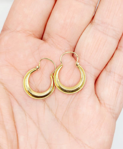 Boucles d'oreilles Créoles Art déco - Boucles d'oreilles en or 18k 58 Facettes A07380