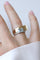 Bague 53 Bague Tank Art déco en or jaune, platine, aigue-marine et diamants 58 Facettes