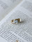 Bague 53 Bague Tank Art déco en or jaune, platine, aigue-marine et diamants 58 Facettes