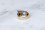 Bague 53 Bague Tank Art déco en or jaune, platine, aigue-marine et diamants 58 Facettes