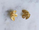 Boucles d'oreilles Boucles d'oreilles clip feuille en or jaune, années 60 58 Facettes