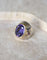 Bague 58 Bague chevalière en or jaune, argent, améthyste et tourmalines roses 58 Facettes
