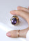 Bague 58 Bague chevalière en or jaune, argent, améthyste et tourmalines roses 58 Facettes