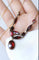 Collier Collier draperie ancien en or rose et or jaune, grenats de Perpignan 58 Facettes