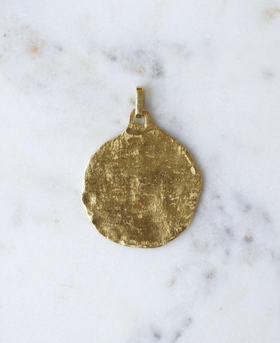 Pendentif Médaille astrologique Cancer - Pendentif en or jaune années 70 58 Facettes