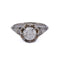 Bague 55 Bague ancienne Art Nouveau en or blanc 18 kt et diamant 58 Facettes AN570 P20 (00029)