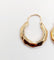 Boucles d'oreilles Créoles Art déco en or rose 18k à motifs géométriques 58 Facettes A07384