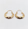 Boucles d'oreilles Créoles Art déco en or rose 18k à motifs géométriques 58 Facettes A07384