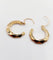 Boucles d'oreilles Créoles Art déco en or rose 18k à motifs géométriques 58 Facettes A07384