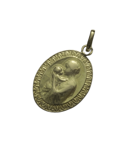 Pendentif Dropsy - Pendentif médaille Vierge à l’Enfant en or jaune 58 Facettes Pendentif