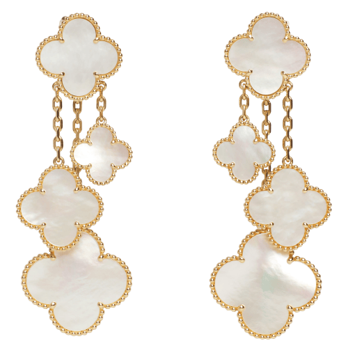 Van Cleef & Arpels Magic Alhambra - Boucles d’oreilles en or jaune et nacre 58 Facettes