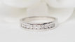 Bague 54.5 Demi-alliance - Bague en or blanc et diamants 58 Facettes 20333