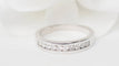 Bague 54.5 Demi-alliance - Bague en or blanc et diamants 58 Facettes 20333