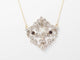 Collier Collier volutes en or jaune, argent, grenats, diamants et perle 58 Facettes 33049