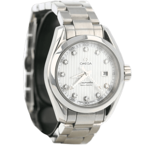 Montre Omega Seamaster Aqua Terra - Montre Lady en acier et diamants 58 Facettes MT47023