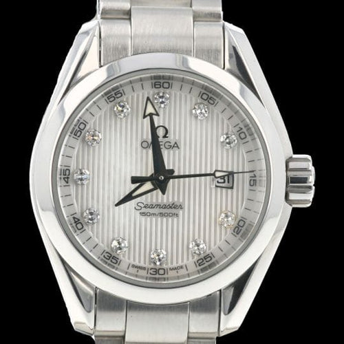 Montre Omega Seamaster Aqua Terra - Montre Lady en acier et diamants 58 Facettes MT47023