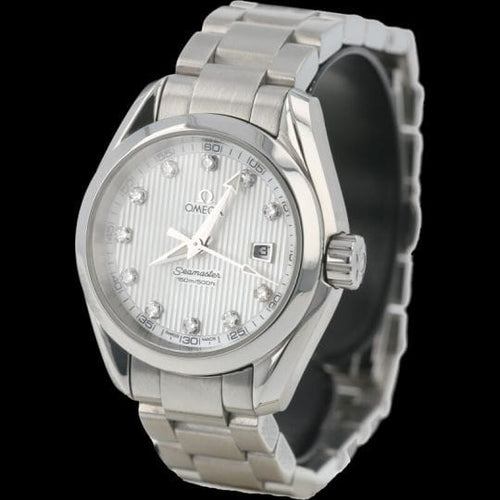 Montre Omega Seamaster Aqua Terra - Montre Lady en acier et diamants 58 Facettes MT47023