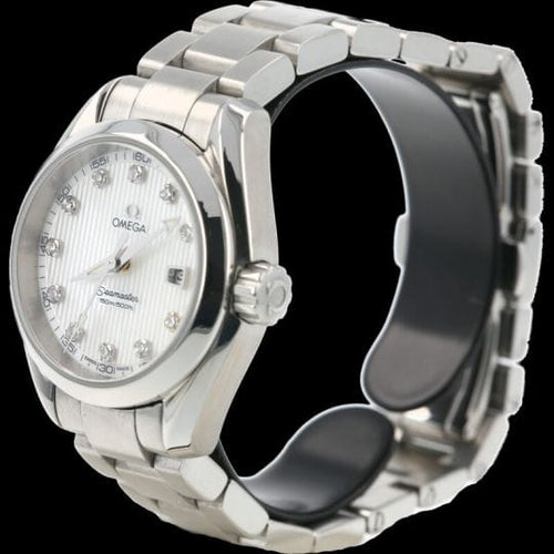 Montre Omega Seamaster Aqua Terra - Montre Lady en acier et diamants 58 Facettes MT47023
