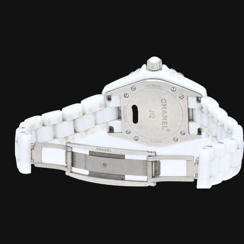 Montre Chanel J12 - Montre 33 mm en céramique et diamants 58 Facettes MT46965
