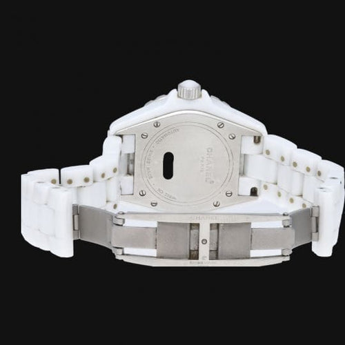 Montre Chanel J12 - Montre 38 mm en céramique et diamants 58 Facettes MT46969