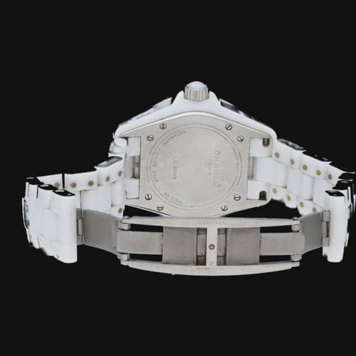 Montre Chanel J12 - Montre 38 mm en céramique et diamants 58 Facettes MT46969