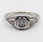Bague 52.5 Bague chevalière Art déco en or blanc, platine et diamants 58 Facettes A07388
