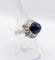 Bague 53 Bague Art déco en or blanc 18k, platine, saphir et diamants 58 Facettes A07390