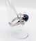 Bague 53 Bague Art déco en or blanc 18k, platine, saphir et diamants 58 Facettes A07390