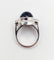 Bague 53 Bague Art déco en or blanc 18k, platine, saphir et diamants 58 Facettes A07390