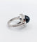 Bague 53 Bague Art déco en or blanc 18k, platine, saphir et diamants 58 Facettes A07390
