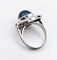 Bague 53 Bague Art déco en or blanc 18k, platine, saphir et diamants 58 Facettes A07390